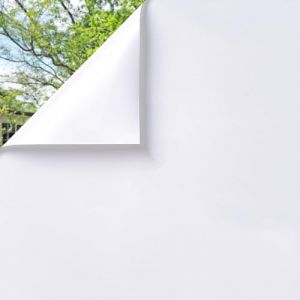 Lifetree Protection Solaire de Film D'Intimit&eacute; Occultant Fen&ecirc;tre 90x200cm - Film Fenetre Anti Regard, sans Adh&eacute;sif Isolant UV, Id&eacute;Al pour La Chambre &agrave; Coucher, Blanc (TipRokuk, neuf)