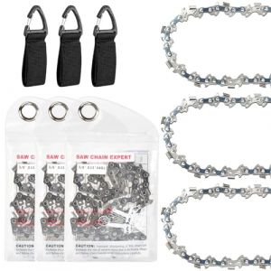 Lot de 3 Chaînes de Tronçonneuse Faible Rebond 3/8"LP 1,1mm 44 Maillons pour Guide-chaîne 30 cm, Pour Ryobi OCS1830 / Bosch AKE30 Li AKE30 S/Stihl MS170 MSE170C MS194 / 61 PMM3 44 Et plus (Beripir Trade Kft1., neuf)