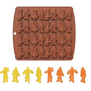 Moule Silicone Halloween Pour Cuisson, 32 cavités moule à chocolat en forme de squelette, Moule à Bonbons Squelette Humain, Halloween Moule en Silicone pour bonbons, gelée, chocolat (Thuranda OÜ, neuf)