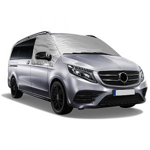Housse de Pare-Brise Avant Compatible avec Mercedes Benz Vito III W447 2014-2022, Luxe Pare-Soleil de Fen&ecirc;tre 100% Occultant, Bloque Les Rayons UV, R&eacute;sistante Aux Intemp&eacute;ries (JinsenTGG, neuf)