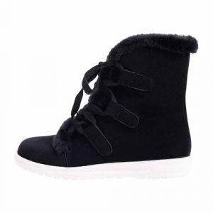 Bottes de Neige Femme Fourr&eacute;es en Daim Bottes Femme Hiver Chaudes &agrave; Lacets Bottine Confort Chic Chaussure Hiver Plate Bottines Snow Boots Fourr&eacute;es Imperm&eacute;able Botte Neige Chaussures de Randonn&eacute;e Ski (Sunliney, neuf)