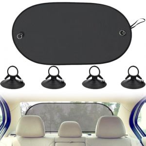 100 X 50 Cm Pare Soleil Voiture Arriere, Protection Solaire pour Pare-Brise Arrière De Voiture, Pare Soleil Voiture pour Vitre Arrière, Pare Soleil Vitre Arrière Voiture Pliable avec Ventouses (MOAZIFI, neuf)