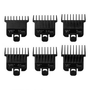 Lot de 6 protections de tondeuse à cheveux pour Babyliss Pro FX787, FX726 et Andis T Outliner G, GO, GTO, ORL, LS2, LS3, PLS, PMT-1, RT-1, SLII, couleur noire (Can-Cix, neuf)