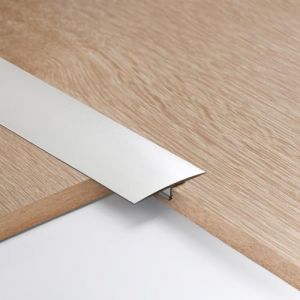 3pcs 4cm Bande de Transition en T Aluminium Barre de Seuil M&eacute;tal Seuil de Porte Profil de Transition Bande de Transition Sol pour Les Espaces Entre les Carreaux,les Sols,0.9M Argent (ZYDZ-eu, neuf)