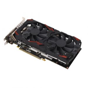 Carte Graphique RX 580, Carte Vidéo AMD 8 Go GDDR5 256 Bits avec 2 Ventilateurs de Refroidissement, Prise en Charge HDMI, PCI Express 3.0, DP, DVI, Cartes Graphiques D'ordinateur (Yunir, neuf)