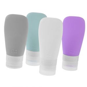 Hemobllo 4pi&egrave;ces Flacon De Shampoing Vide Silicone Flacon De Lotion De Voyage Souple Rechargeable Pour D&eacute;placements (pattobold, neuf)