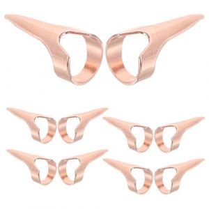 Alipis Lot de 10 Anneaux de Coiffure en M&eacute;tal Rose Dor&eacute; Outil de Tresse de Cheveux Multifonction pour S&eacute;paration Rapide Accessoire Professionnel pour Salons et Coiffures &Eacute;l&eacute;gantes (Dahlia Oiye, neuf)