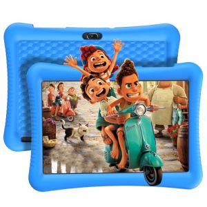 EagleSoar Tablette Enfants 10 Pouces Android 13 Tablette pour Enfant 3Go RAM 32Go ROM Quad Core Tablette Enfants avec WiFi,Contrôle Parental, Mode Enfant, Tablette Éducative avec Kid-Proof Étui (Bleu) (EagleSoar Direct, neuf)