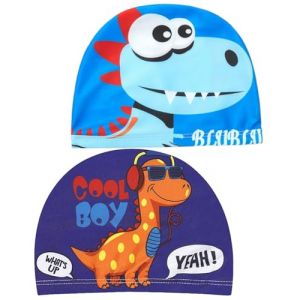 TPZORJX 2PCS Bonnet De Bain Enfant, bonnet de bain homme,bonnet de bain,Bonnet De Piscine Enfant, Bonnet De Bain Enfant Tissu, Bonnet Bain Enfants, Bonnet Piscine Enfant Pour Garçons Filles 4-10 Ans (Sunlaxy OU, neuf)