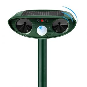 Répulsif Chat Ultrason, Répulsif Chat Exterieur, Répulsif pour Chats Solaire, répulsif à ultrasons avec Détecteur de Mouvement pour Jardin Cour Contre Les Chats Chiens Oiseaux Renards Rats (EU Chuenyuan, neuf)