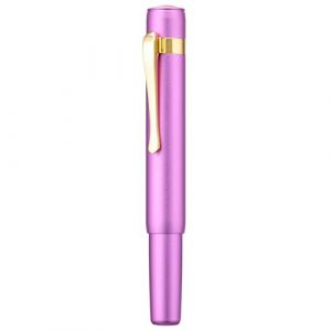 Hongdian Mini stylo plume M2 avec plume courbée, forme élégante en aluminium, stylo de voyage court (Lilac Violet) (Eorfa Direct, neuf)