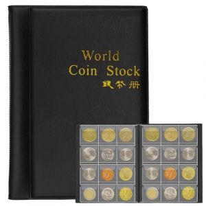 NOCHME Album Pieces De Monnaie Collection 120 Poches 3x3cm/1,2x1,2pouces Case Anti-Oxydation Rangements pour Euro 2 Euros Organise Et Vitrine Classeur Pi&egrave;ces De Monnaie (Siyaraup zone, neuf)