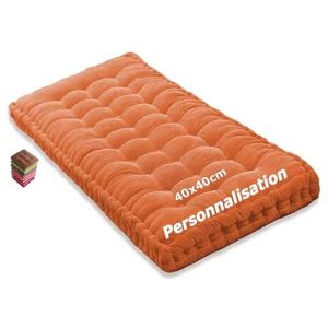 Matelas de Sol capitonné ou Coussin pour Banc de Jardin 1/2/3 Places, Banquette et Chaise Longue Palette, 170 cm, 180 cm, Coussin pour Banc 150 cm Exterieur Interieur sur Mesure(Orange 1d,80x40 cm 32x (sanroy, neuf)