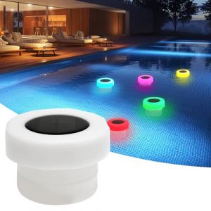 Diffuseur Chlore Piscine,Flotteur Chlore Piscine Distributeur de Chlore Flottant,Distributeur Chlore Flotteur Piscine avec Lumi&egrave;re Solaire,pour Jacuzzi,Piscine,Spa Flotteur de Piscine (HZQBEU, neuf)