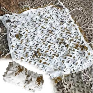 Filet de Camouflage Militaire 4x6m(13x19.6ft) Filet De Camouflage Renforcé,Filet De Camouflage Crème Solaire,Camping,Chasse,Armée,Filet D'ombrage,Léger Et Durable (QSLPLBHDLX, neuf)