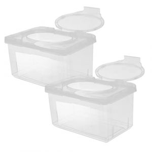 YARNOW Lot De 2 Bo&icirc;tes De Rangement Pour Lingettes Nettoyantes Porte-Lingettes Pour B&eacute;b&eacute; Distributeur De De Voyage Conteneur De De Salle De Bain Distributeur De (Karrymao, neuf)