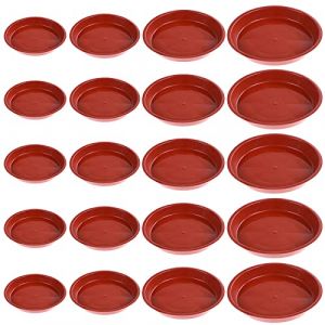 Sqxaldm 20 Pi&egrave;ces Soucoupe Pot Fleur, 11,5/13,5/15,5/17cm Soucoupes pour Plantes en Plastique Rond, Coupelle Pot de Fleur pour Int&eacute;rieur, Ext&eacute;rieur, Jardin (Sqxaldm, neuf)