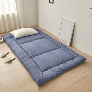 PeKmaR Matelas de Sol Tatami Simple Épais Futon Japonais Portable Enroulable Pliable pour Garçons Filles Dortoir Étudiant Adulte, Bleu, 100x190cm (Cichunshangmao, neuf)