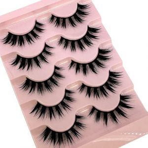 Lot de 5 paires de faux cils naturels 3D - Effet mouillé - Pour cosplay (wangyanhuavdvvdv, neuf)