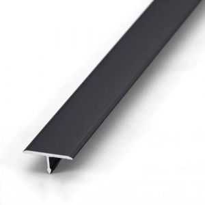 LIYI929GP Profil&eacute; en T, Noir Blanc Profil Rail De Transition Plate, Transition Facile Fixation, Bande De Moulure De Bord pour Moquette Et Rev&ecirc;tement De Sol, 90cm Long Aluminium Anodis&eacute; Barre De Seuil (LIYI929GP, neuf)