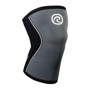 Rehband Genouillère pour Entraînement de Force & Fitness - support de genou en néoprène 7mm, Flexible & Antidérapante, Genouillère pour Hommes & Femmes, Couleur:Steel Gris, Taille:S (Rehband, neuf)