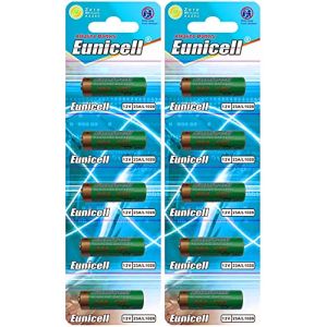 Lot de 10 piles alcalines Eunicell FBA sans mercure - 2 paquets de 5 piles alcalines MN21 - 23 A, 12 V - V23GA, L1028, A23 (ENERGY 01, neuf)