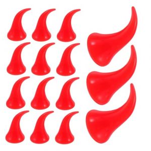 40 Pièces Accessoires de bandeau d'Halloween bandeau d'oreille de diable épingles à cheveux en corne du diable casque oreilles de diables casque d'halloween Plastique rouge (Master Self, neuf)