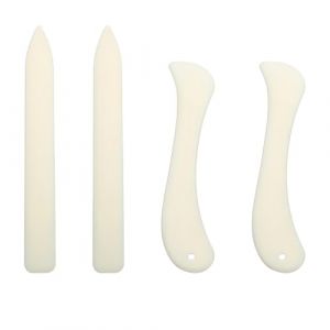 YIIWONI 4 Pièces Plioir Scrapbooking,Plioir en os pour Papier,Fabrication De Cartes,avec Pointe Arrondie,Curved Straight Bone Folders pour Travaux Manuels Fabrication De Cartes (YIIWONI, neuf)