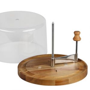 Kesper Rabot à fromage avec couvercle - Bois d'acacia certifié FSC - 21,7 cm de diamètre - Idéal pour le thé de moine (Neustanlo FR, neuf)