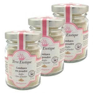 Lot 3x Combava en poudre - Pot 30g (Toilinux, neuf)
