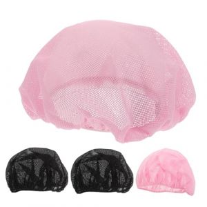 IWOWHERO 4 Pi&egrave;ces Bonnet de Nuit Maille Respirante Filet Capillaire R&eacute;utilisable avec Bord &Eacute;lastique Bonnet de Sommeil Extensible pour Femmes Soins des Cheveux Lavable et Confortable (Ssaaya, neuf)