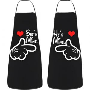 THQAE 2 Pcs Tablier De Cuisine, Tablier cuisine humour Fantaisie Sexy et Dr&ocirc;le Tablier Humoristique R&eacute;glable Tablier Barbecue Humour Cadeau Rigolo pour Hommes et femmes - B (ProTechika O&Uuml;, neuf)