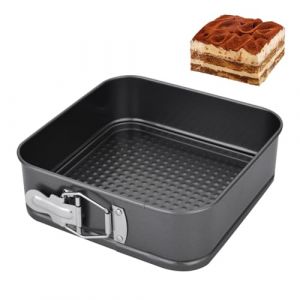YNNHUDEEP Moule &agrave; charni&egrave;re carr&eacute;, 1 pi&egrave;ce Moule &agrave; g&acirc;teau 9&rsquo;&rsquo; Moule &agrave; charni&egrave;re 24 cm avec rev&ecirc;tement antiadh&eacute;sif, grand moule &agrave; g&acirc;teau, ensemble d&rsquo;ustensiles de cuisson pour g&acirc;teaux (Hanliyang, neuf)