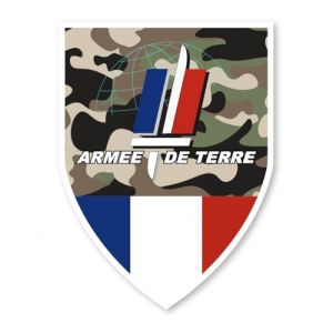 STICARZ - Autocollant Sticker Vitrophanie - Blason Arm&eacute;e de terre militaire (Sticarz, neuf)