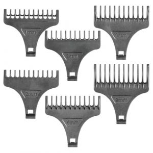 DULZEN Lot de 6 Peignes Tondeuse Sabot de Guidage Guide Ensemble Peigne Embouts pour Tondeuse à Cheveux Tondeuse à Cheveux Limite Peigne Peignes pour Sabot Cheveux pour Wahl (1-4 mm,6 mm,9 mm) (mengogua, neuf)