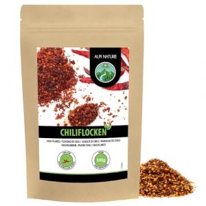 Alpi Nature Flocons de Piment 500g, Piments Séchés Capsicum Annuum, Flocons de Piment Fort pour la Cuisine (Alpi-Trade, neuf)