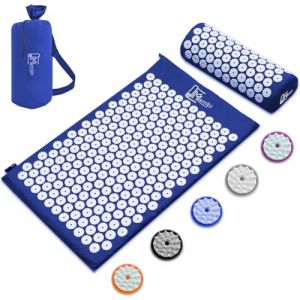 Tapis d'acupression et oreiller d'acupression pour massage et soulagement de la douleur, ensemble d'acupression pour la relaxation, la stimulation et la méditation, tapis d'acupression (ComCrew, neuf)