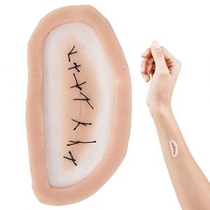 Scary Scars Fake Wound Stitch Scar Sticker Réutilisable Silicone Silicone Réaliste pour Halloween Film TV Costume avec un Effet de Simulation Hautement pour les Enfants (fuguiyouyu, neuf)