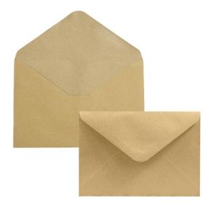 AMFUN 55PCS Enveloppes, 175x125mm Enveloppes Gomm&eacute;es, Invitation Ev&egrave;nements et Correspondance pour Lettres, Carte de V&oelig;ux, Carton d&rsquo;invitation, Carte d&rsquo;anniversaire (Marron) (Riyuu, neuf)