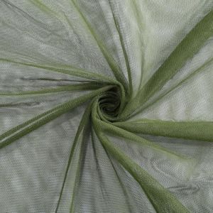 CABODYALS Tissu en Maille Polyester 1.6 m Voile Respirant Vert Fonc&eacute; Tissu Moustiquaire Solide Filet Doux Tulle Transparent au M&egrave;tre pour la Couture la Fabrication de V&ecirc;tements L'Artisanat la D&eacute;corati (CABODYALS, neuf)