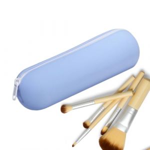 Trousse à pinceaux de maquillage en silicone - Organiseur portable pour bijoux et pinceaux de maquillage - Parfait pour les accessoires de voyage - Design étanche et flexible pour les déplacements (baortms, neuf)