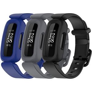 Tyogeephy Compatible avec Fitbit Ace 3 Bracelet Enfants Remplacement Silicone Coloré Caoutchouc Ajustable Sport Bandes Accessoires pour Ace 3 Activity Tracker pour Enfants 6+ (BETTYCHEN LIMITED, neuf)
