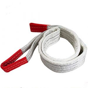 Sangle de chargement pour grue, 2 pi&egrave;ces 2 tonnes 2 m, sangle de levage en toile polyester de 10 mm d&rsquo;&eacute;paisseur, sangle de levage en toile pour soulever des marchandises ou des v&eacute;hicules (BE-TOOL, neuf)