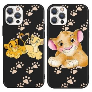 nurkorki [2 Pack Noir Coque pour Samsung Galaxy A33 5G 6,4,&Eacute;tui avec Mignon Lion Anime Motif Animaux,Mince Silicone TPU Bumper Housse Antichoc Protection Case Cover pour Samsung Galaxy A33 5G,Kawaii (Mahood GO Floral LTD, neuf)