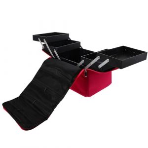 Cabilock Trousse de Maquillage Imperm&eacute;able en Tissu Oxford Multi-Usage Plusieurs Compartiments Couleur Rose Fuchsia Organisateur Portable pour Articles de Toilette et Cosm&eacute;tiques (Thomas Zack Yang, neuf)