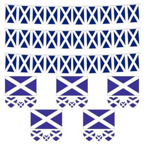 1 Pièce Avec 30 Drapeaux De Train, 5 Jeux D'Autocollants De Tatouage, Banderole Écossaise, Drapeau Écossais, Banderole En Tissu, Banderole Du Drapeau Européen (BURKARD JENS LTD, neuf)