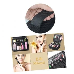 DECORNIJIA Trousse De Maquillage Professionnelle Portable Avec S&eacute;parateurs Ajustables s Noir Malette De Rangement Cosm&eacute;tique Pour Voyage (ZhiLight, neuf)