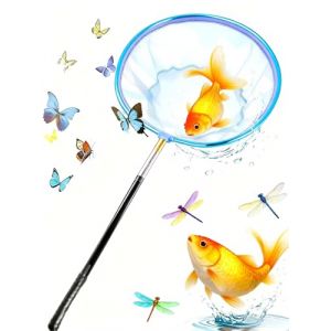 Filet &agrave; Papillon Enfant, Moxiewell 66-145 cm Filet de P&ecirc;che Extensible Epuisette, Filet &agrave; Papillon pour Enfants Activit&eacute;s De Ext&eacute;rieur Plage P&ecirc;che Insectes &Eacute;tang Jardin Piscine (Moxiewell, neuf)