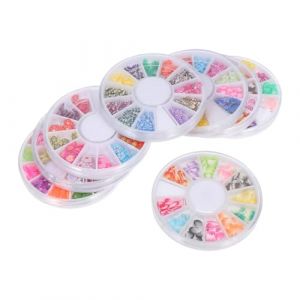 TOYANDONA Patch en p&acirc;te polym&egrave;re fruits 12 tranches d&eacute;coratives DIY 8 bo&icirc;tes pour nail art, loisirs cr&eacute;atifs et d&eacute;coration t&eacute;l&eacute;phone, patch artisanal multifonction, kit 96 pi&egrave;ces color&eacute; (Y HEART, neuf)