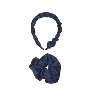 Serre-tête et Scunchies, ensemble d'accessoires pour cheveux noir (bleu foncé) (Dany all creations, neuf)